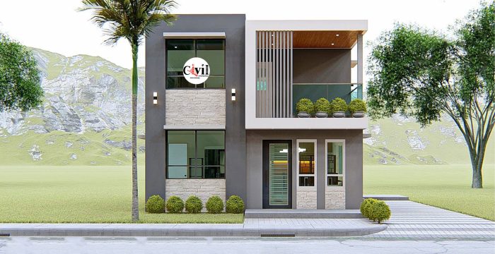 Contoh desain rumah minimalis 2 lantai