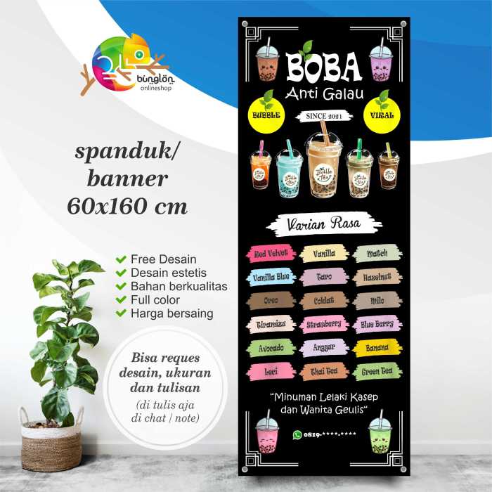 Contoh desain banner minuman