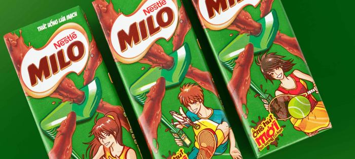 Contoh desain es kepal milo