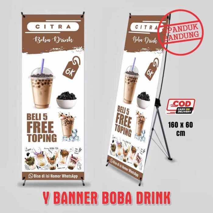 Contoh desain banner minuman